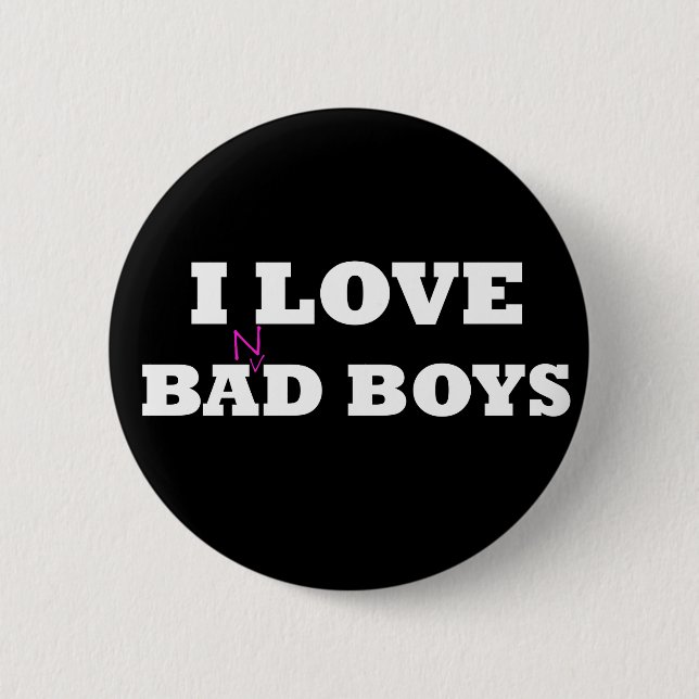 I Love Ba(n)d Boys 6 Cm Round Badge (Front)