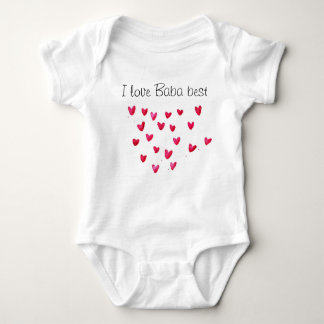 I love Baba best Baby Bodysuit