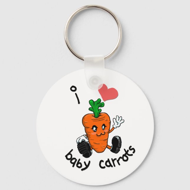 I love baby carrots keychain (Front)