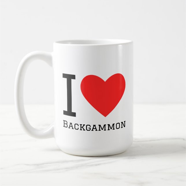 I love backgammon coffee mug (Left)