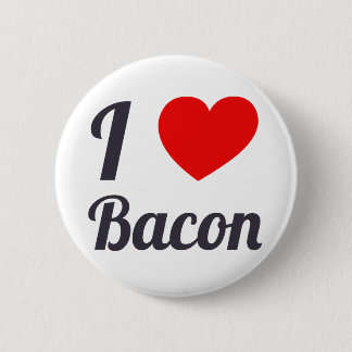 I Love Bacon 6 Cm Round Badge