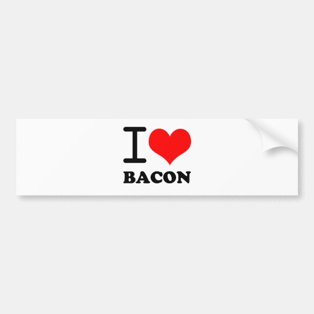 I love bacon bumper sticker (Front)