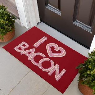 I Love Bacon Doormat