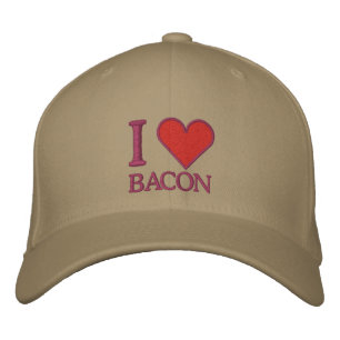 I LOVE BACON EMBROIDERED HAT