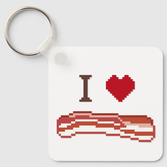I Love Bacon Key Ring (Front)
