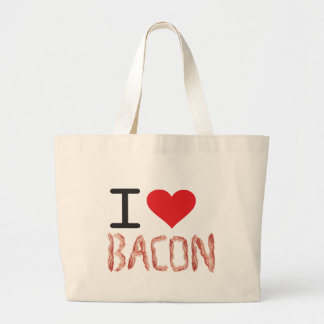 I Love Bacon Large Tote Bag