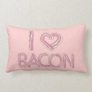 I Love Bacon Lumbar Cushion