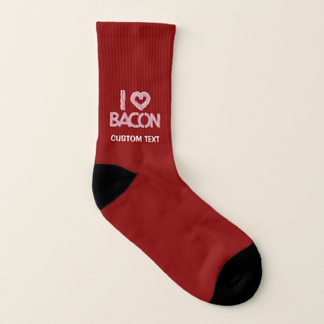 I Love Bacon Socks (Left Inside)
