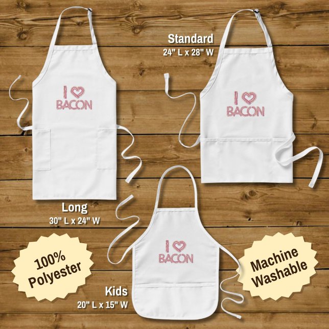 I Love Bacon Standard Apron (Creator Uploaded)