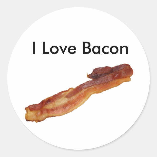 I Love Bacon Sticker (Front)