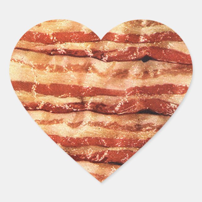 I LOVE BACON STICKERS!! HEART STICKER (Front)