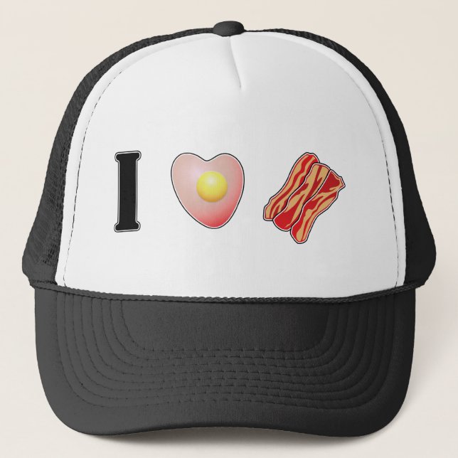 I Love Bacon! Trucker Hat (Front)