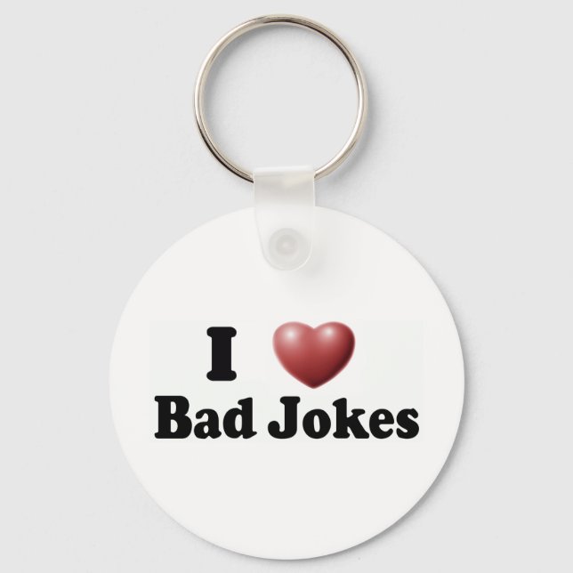 I Love Bad Jokes Key Ring (Front)