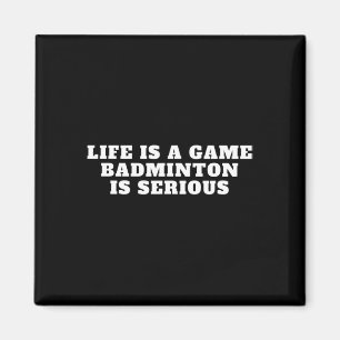 I Love Badminton Game Quote Design Badminton Magnet
