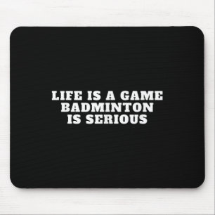I Love Badminton Game Quote Design Badminton Mouse Pad