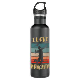 I Love Badminton Jump Smash 710 Ml Water Bottle