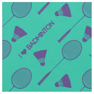 I love badminton on minty green fabric