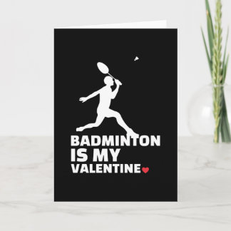 I love badminton Stylish badminton silhouette Card