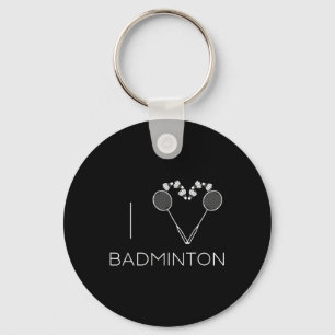 I Love Badminton Team Player Coach Key Ring