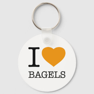 I LOVE BAGELS KEY RING