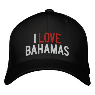 I LOVE BAHAMAS EMBROIDERED HAT