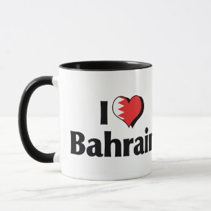 I Love Bahrain Flag Mug