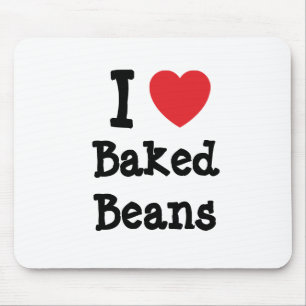 I love Baked Beans heart T-Shirt Mouse Pad