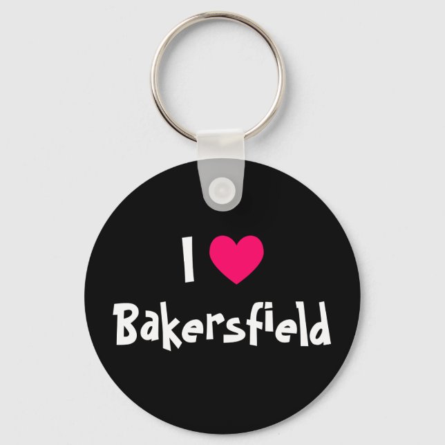 I Love Bakersfield Key Ring (Front)