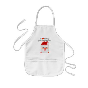 I Love Baking Christmas Cookies Santa Apron