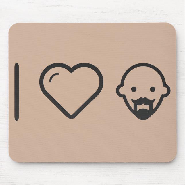 I Love Bald Men Mouse Pad (Front)