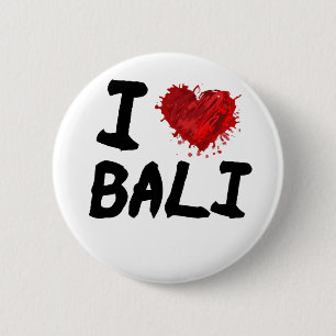 I Love Bali 6 Cm Round Badge