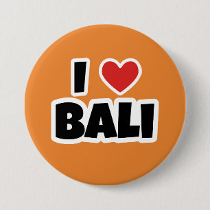 I love Bali 7.5 Cm Round Badge