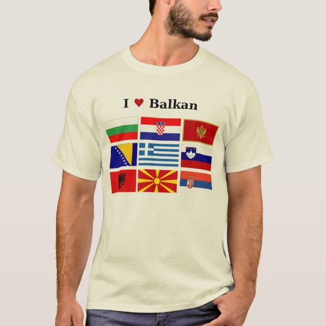 I Love Balkan T-Shirt (Front)