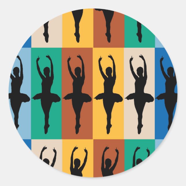 I Love Ballet Classic Round Sticker (Front)