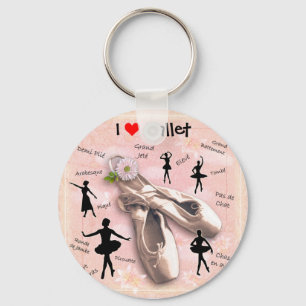 I love Ballet Key Ring