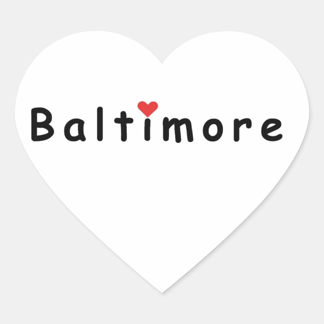 I love Baltimore Heart Sticker (Front)