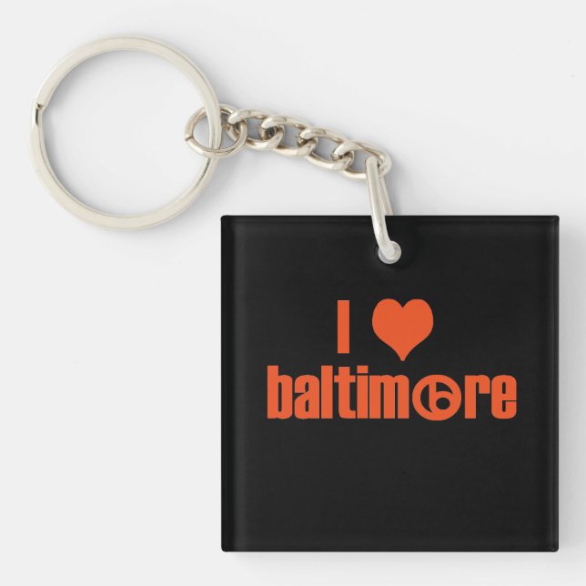 I Love Baltimore Key Ring (Front)