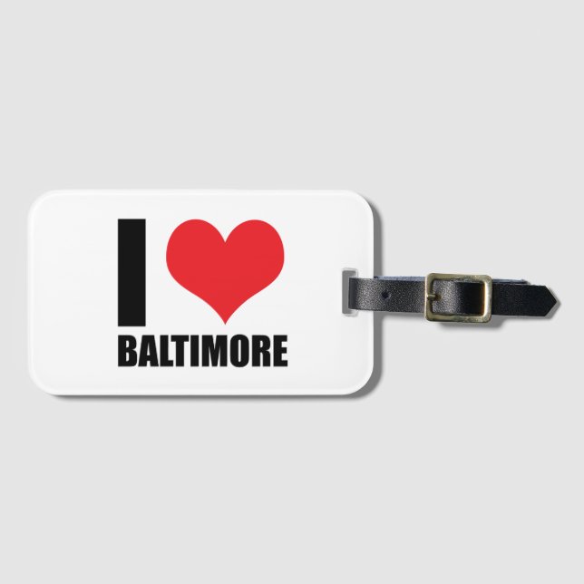 I love Baltimore Luggage Tag (Front Horizontal)