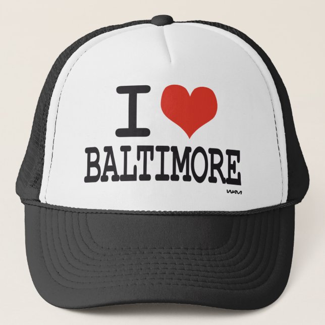 I love Baltimore Trucker Hat (Front)