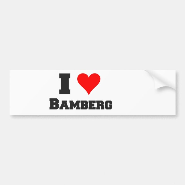 I love Bamberg Bumper Sticker (Front)