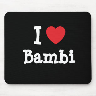 I love Bambi heart T-Shirt Mouse Pad