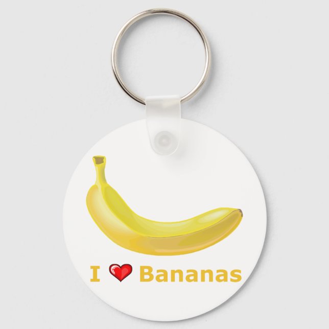 I Love Bananas Key Ring (Front)