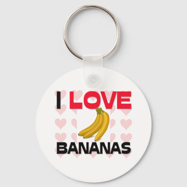I Love Bananas Key Ring (Front)