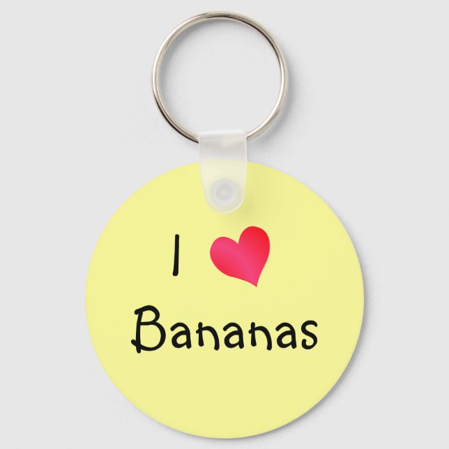I Love Bananas Key Ring (Front)