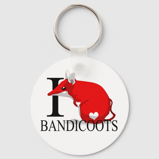 I Love Bandicoots Keychains (Front)