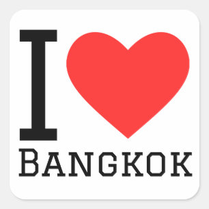 I love Bangkok  Square Sticker