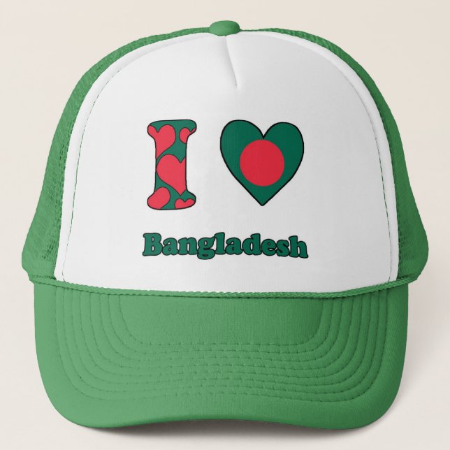 I love Bangladesh Trucker Hat (Front)