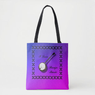 I LOVE BANJO MUISIC TOTE BAG