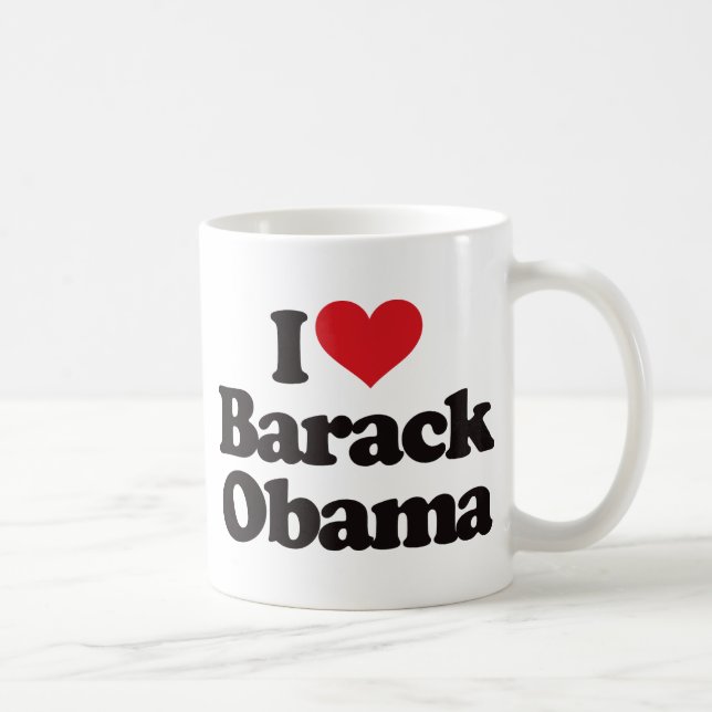 I Love Barack Obama Coffee Mug (Right)