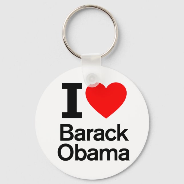 I Love Barack Obama Key Ring (Front)
